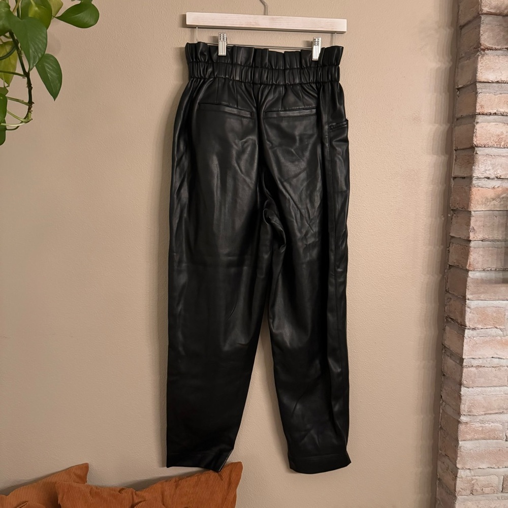 MADEWELL Vegan‎ Leather Pull-On Paperbag Pants - Picture 5 of 7